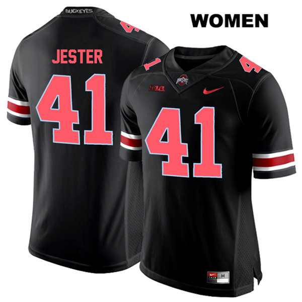 Ohio State Buckeyes Women's Hayden Jester #41 Red Number Black Authentic Nike College NCAA Stitched Football Jersey YD19M36TE